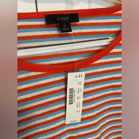 NWT JCrew wide neck slub ringer striped tshirt - Picture 4 of 5